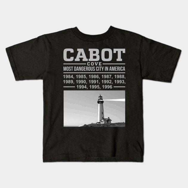 Cabot Cove Most Dangerous City Kids T-Shirt by Cabot Cove